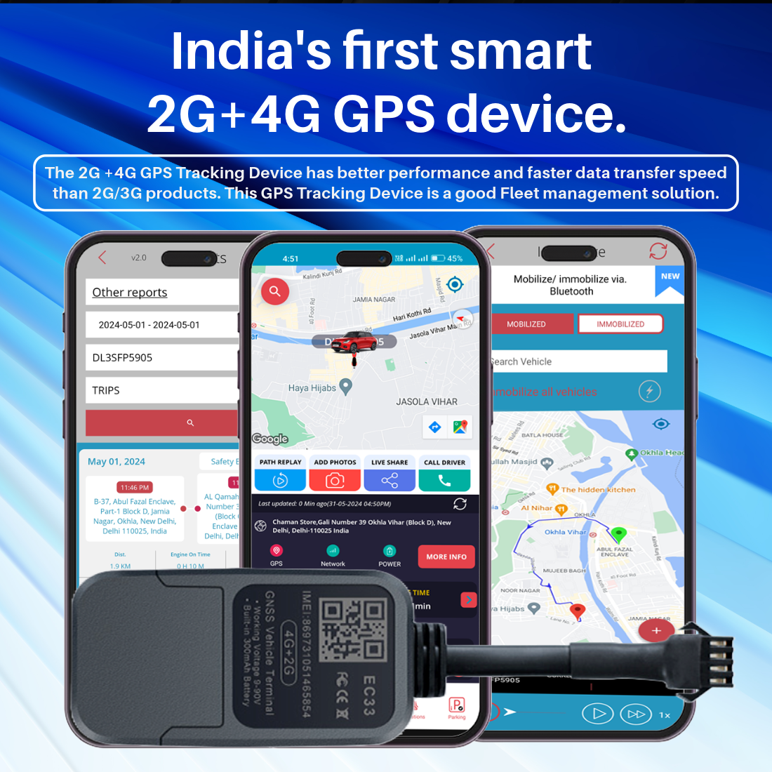 Acumen Pro 4G GPS Tracker for Vehicles, Cars, Trucks, Buses, Motorcycles  4G LTE GPS Device with Engine Lock, Live Tracking, Anti-Theft Alert Many 